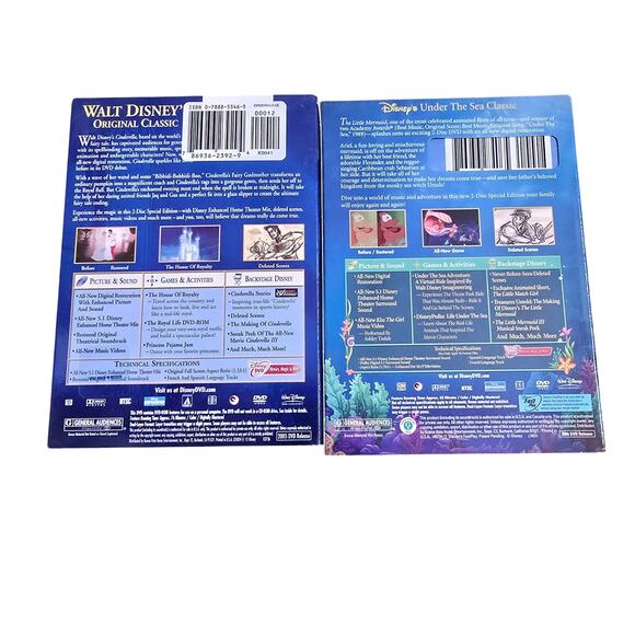 Disney Platinum Edition Cinderella & Little Mermaid - NIB - Picture 2 of 5